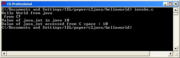 Portable Ch script invokes Java class 